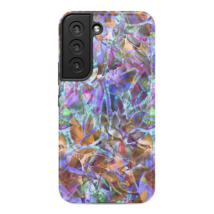 Galaxy S22 StrongFit Floral Abstract Stained Glass G268 by Medusa GraphicArt
