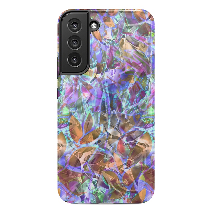 Galaxy S22 plus StrongFit Floral Abstract Stained Glass G268 by Medusa GraphicArt