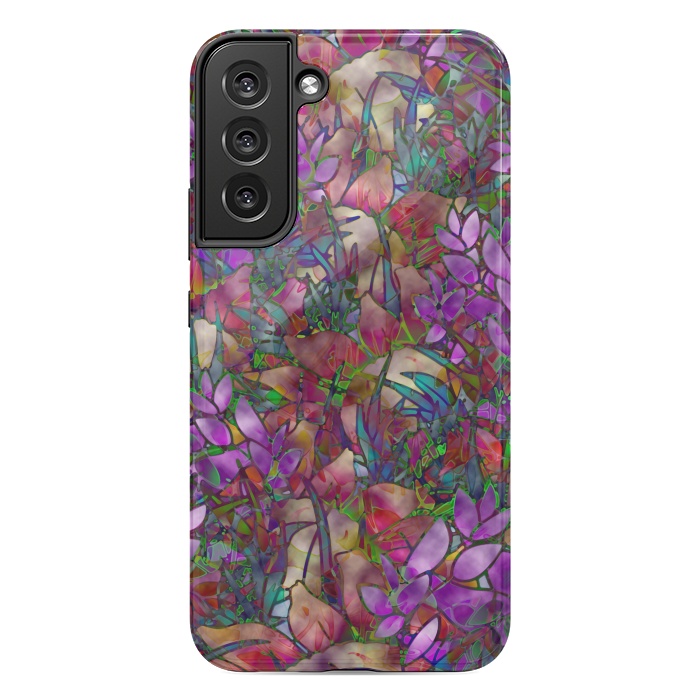 Galaxy S22 plus StrongFit Floral Abstract Stained Glass G175 by Medusa GraphicArt