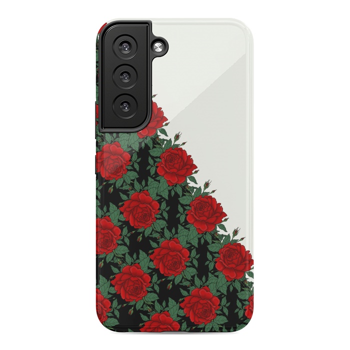 Galaxy S22 StrongFit Red roses pattern by Jms