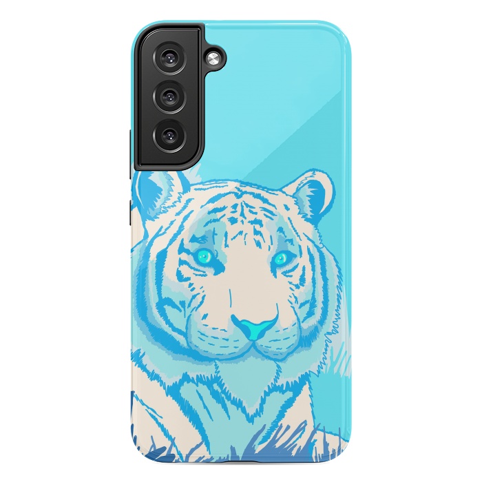 Galaxy S22 plus StrongFit The blue tiger by Steve Wade (Swade)