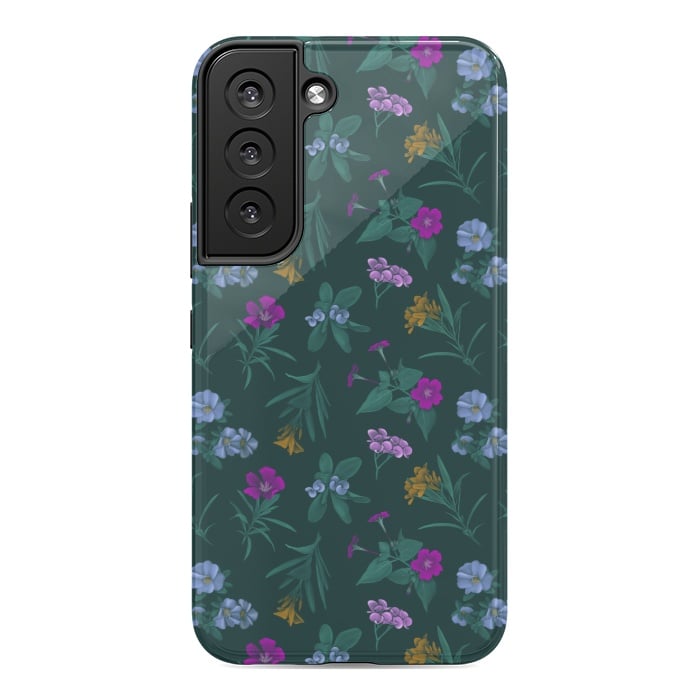 Galaxy S22 StrongFit Tropical Flowers by Tishya Oedit