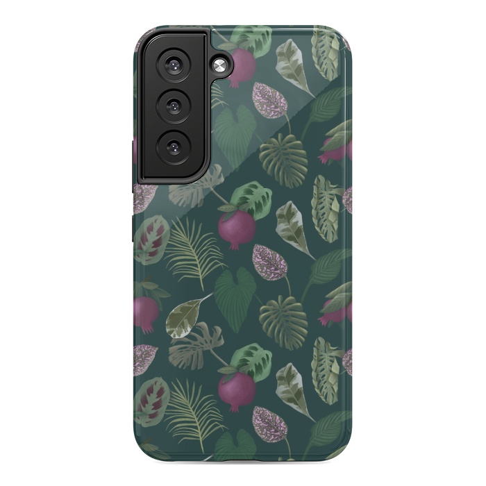 Galaxy S22 StrongFit Pomegranates & Palm Leaves by Tishya Oedit