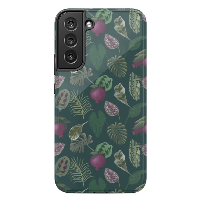 Galaxy S22 plus StrongFit Pomegranates & Palm Leaves by Tishya Oedit