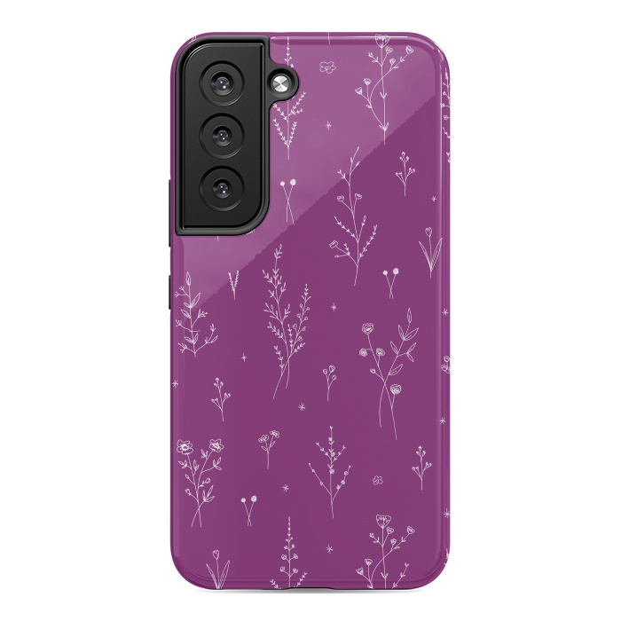 Galaxy S22 StrongFit Magic Wine Wildflowers by Anis Illustration