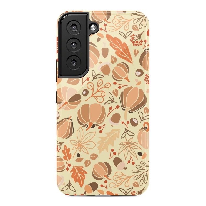 Galaxy S22 StrongFit Fall Fruits in Orange and Yellow by Paula Ohreen