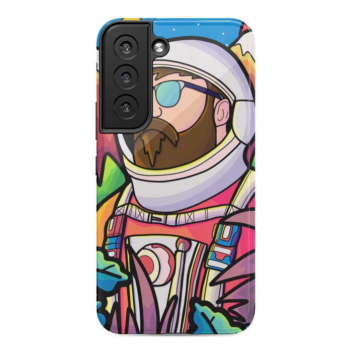 Galaxy S22 StrongFit The astronaut explorer by Steve Wade (Swade)