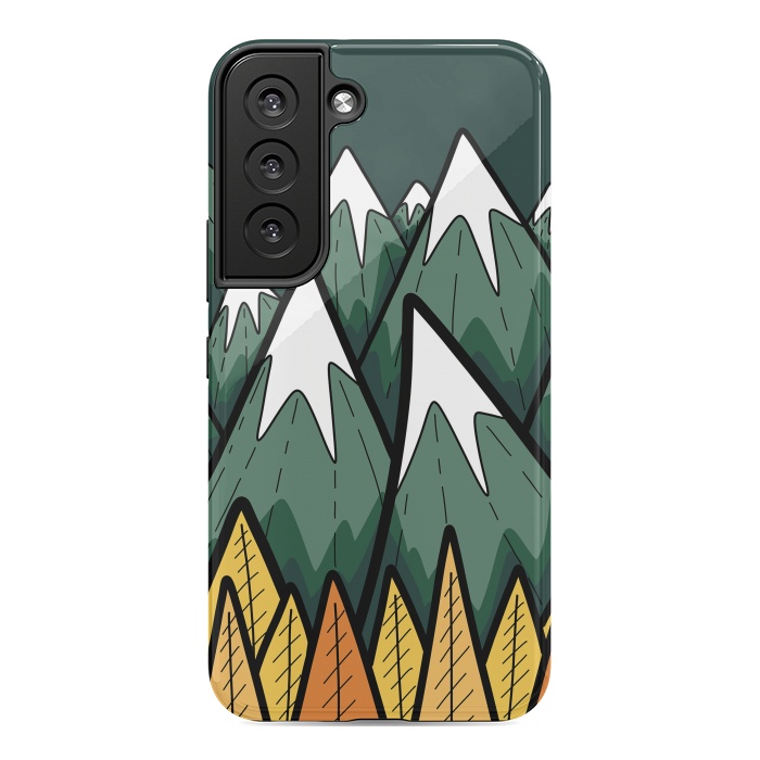 Galaxy S22 StrongFit The green autumn peaks by Steve Wade (Swade)