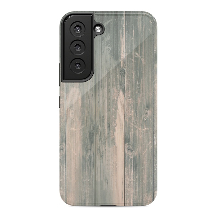 Galaxy S22 StrongFit grey wood by haroulita
