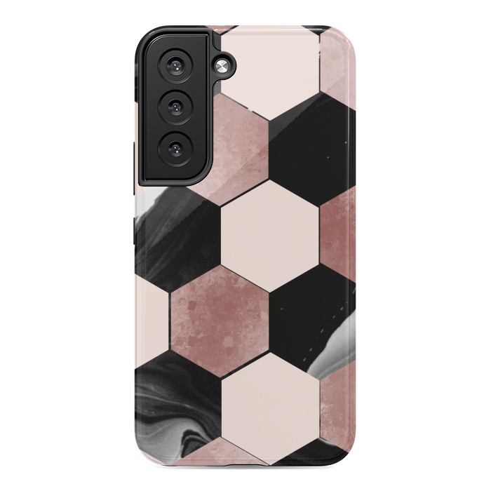Galaxy S22 StrongFit geometrical marble by haroulita