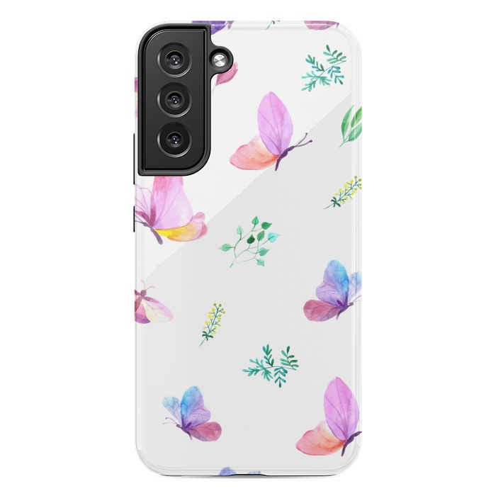 Galaxy S22 plus StrongFit watercolor butterflies c by haroulita