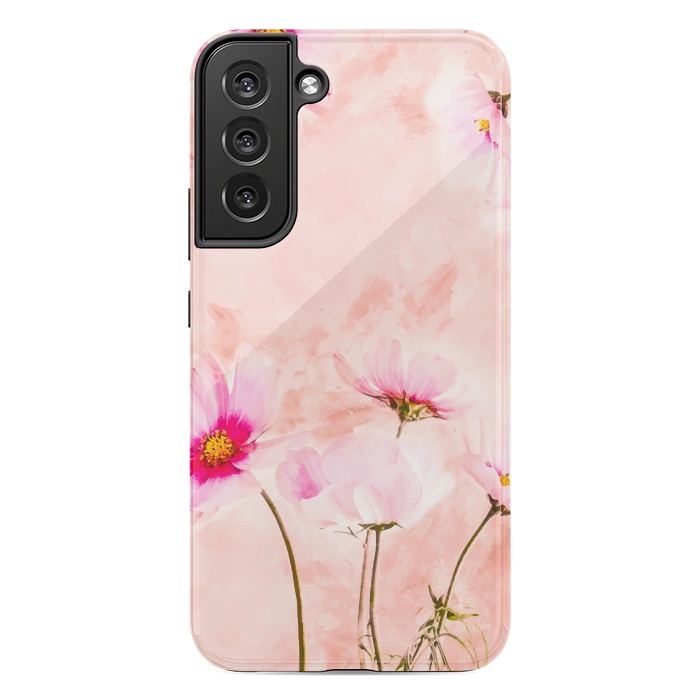 Galaxy S22 plus StrongFit Pink Spring Flower by Creativeaxle