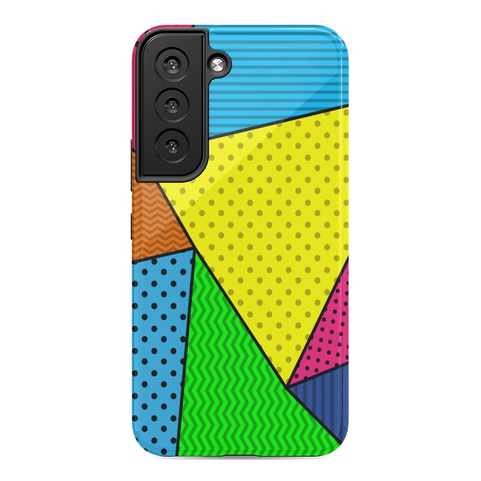 Galaxy S22 StrongFit colourful abstract dotted pattern by MALLIKA