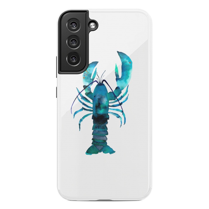 Galaxy S22 plus StrongFit Blue Lobster by Amaya Brydon
