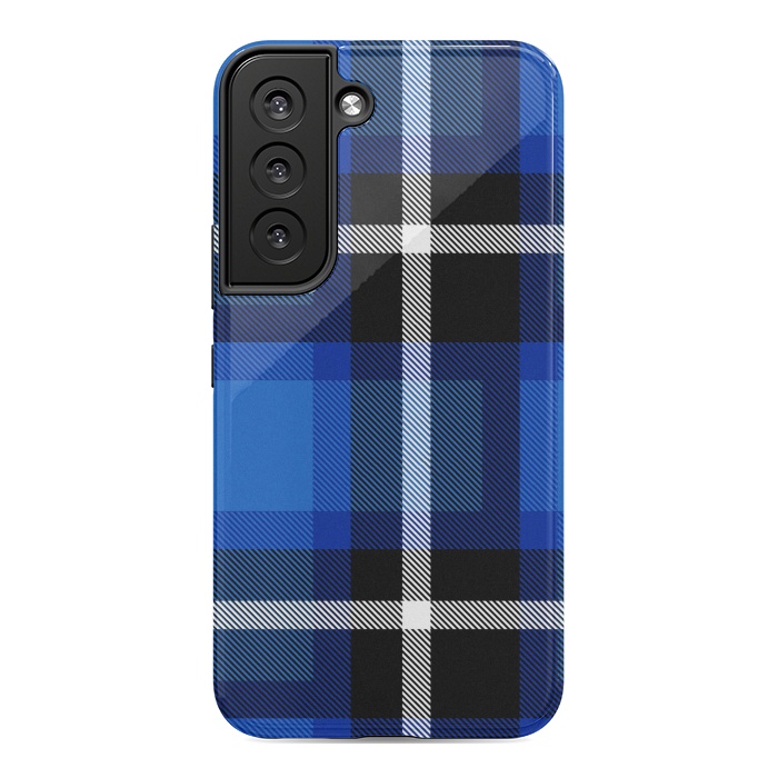 Galaxy S22 StrongFit Blue Scottish Plaid by TMSarts