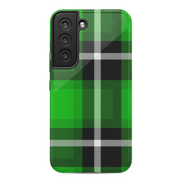 Galaxy S22 StrongFit Green Scottish Plaid by TMSarts
