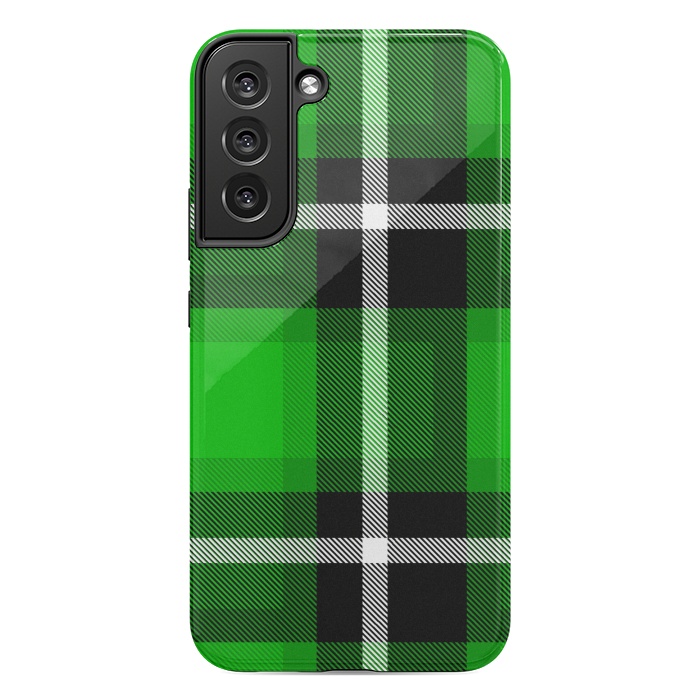 Galaxy S22 plus StrongFit Green Scottish Plaid by TMSarts