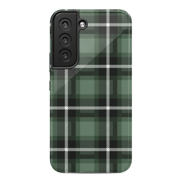 Galaxy S22 StrongFit Olive Scottish Plaid by TMSarts