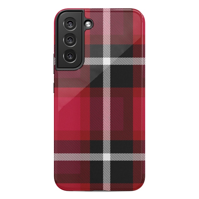 Galaxy S22 plus StrongFit Red Scottish Plaid by TMSarts
