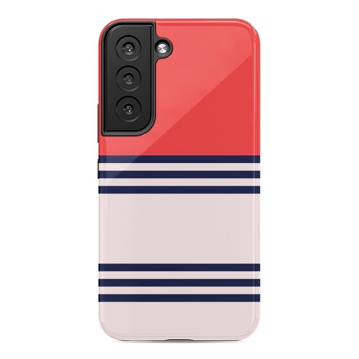 Galaxy S22 StrongFit Red Retro Stripes by TMSarts