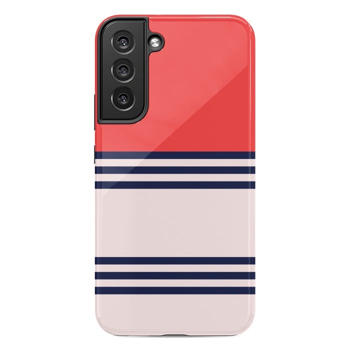 Galaxy S22 plus StrongFit Red Retro Stripes by TMSarts
