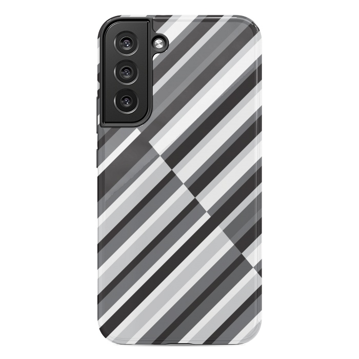 Galaxy S22 plus StrongFit Black Crossing Striped by TMSarts