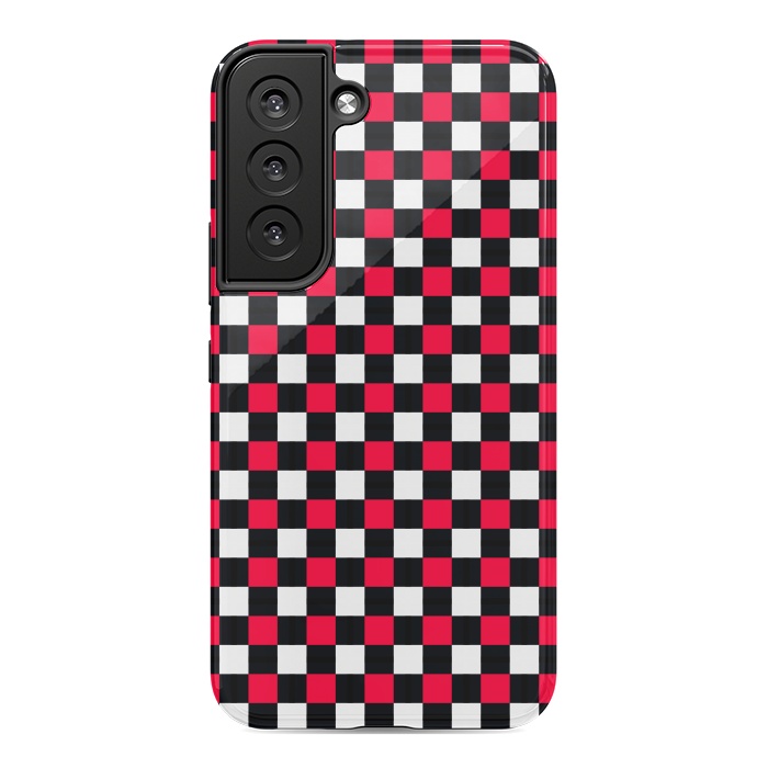 Galaxy S22 StrongFit Red and Black Checkered by TMSarts