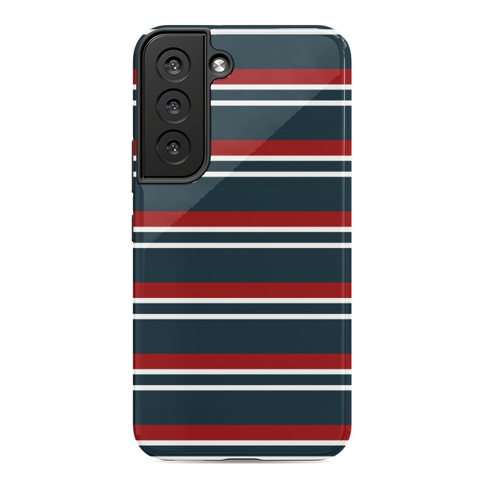 Galaxy S22 StrongFit Red Pastel Stripes by TMSarts