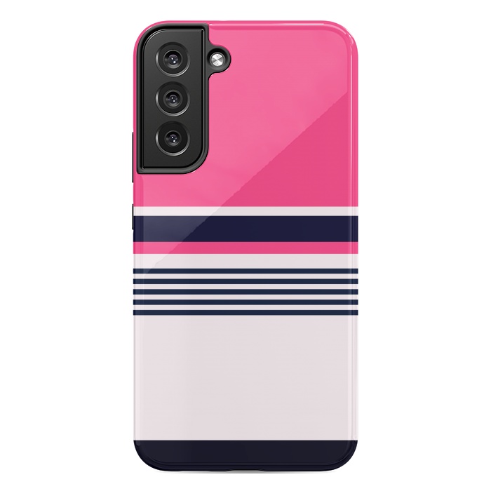 Galaxy S22 plus StrongFit Pink Pastel Stripes by TMSarts