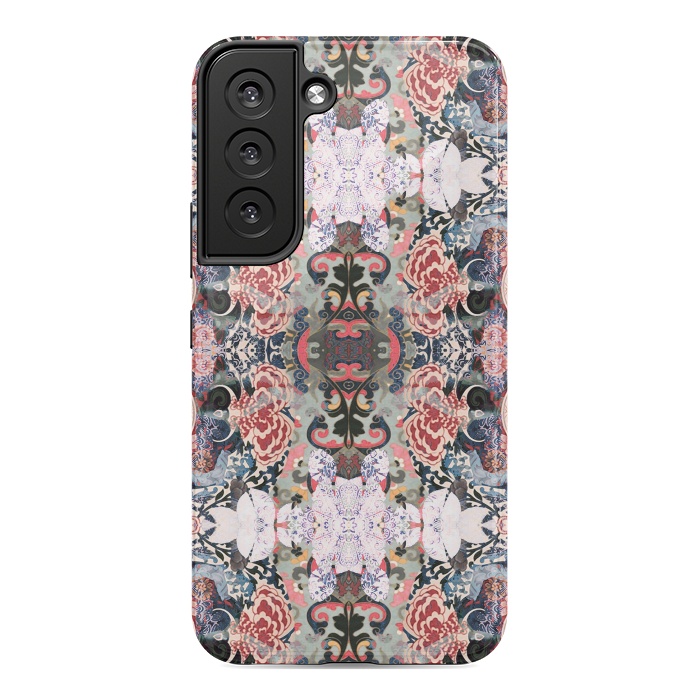 Galaxy S22 StrongFit Japanese inspired floral mandala pattern by Oana 