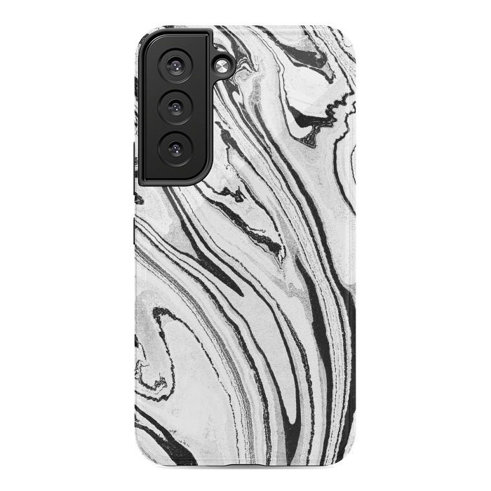 Galaxy S22 StrongFit Minimal painted marble stripes by Oana 