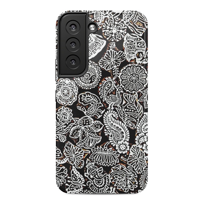 Galaxy S22 StrongFit Black and white pattern by Winston
