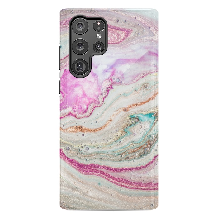 Galaxy S22 Ultra StrongFit Natural Luxury Liquid Marble by ArtsCase
