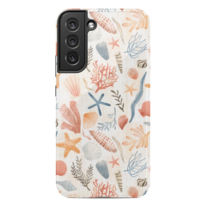 Galaxy S22 plus StrongFit Vintage Seashells by Noonday Design