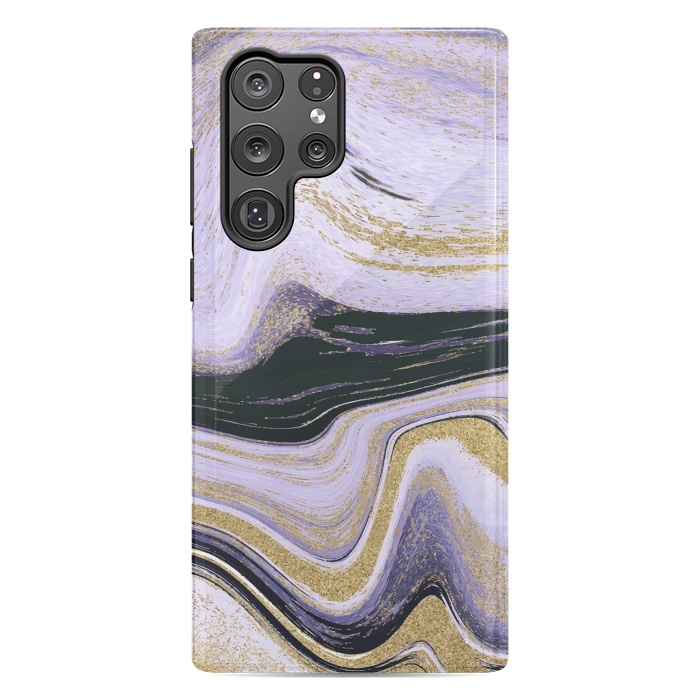 Galaxy S22 Ultra StrongFit Ink Painting Abstract Pattern by ArtsCase