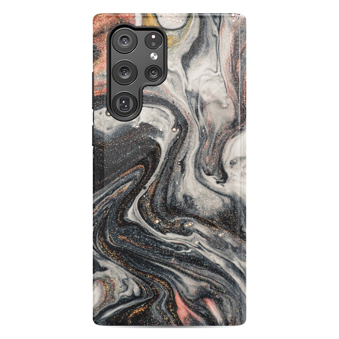 Galaxy S22 Ultra StrongFit Swirls of Marble and The Ripples of Agate by ArtsCase