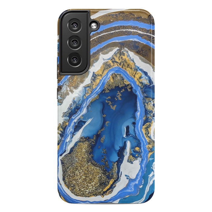 Galaxy S22 plus StrongFit Gold and blue geode  by Winston