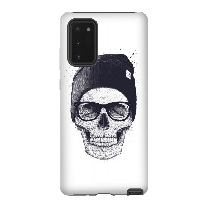Galaxy Note 20 StrongFit Black skull in hat by kodamorkovkart
