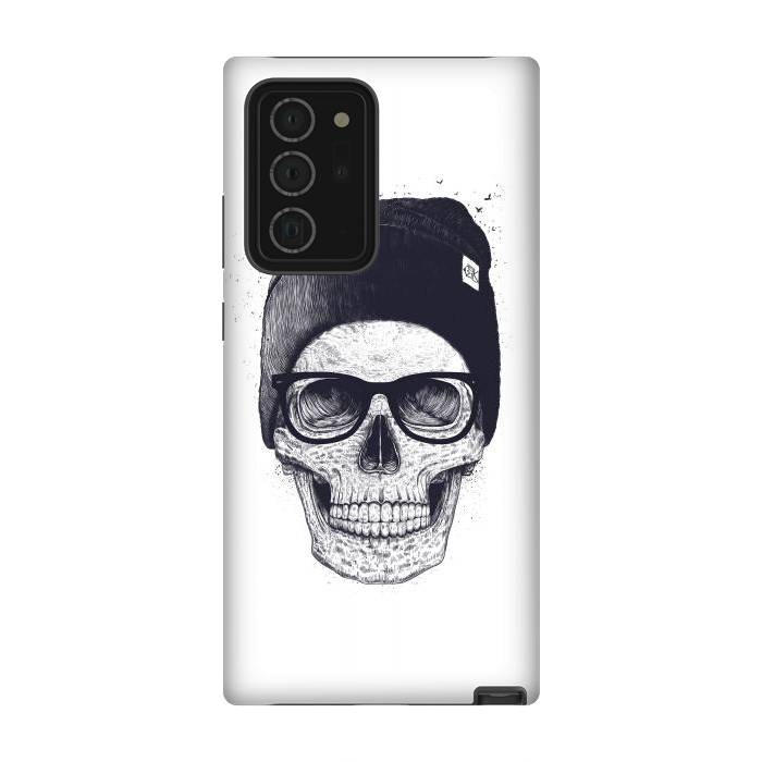 Galaxy Note 20 Ultra StrongFit Black skull in hat by kodamorkovkart