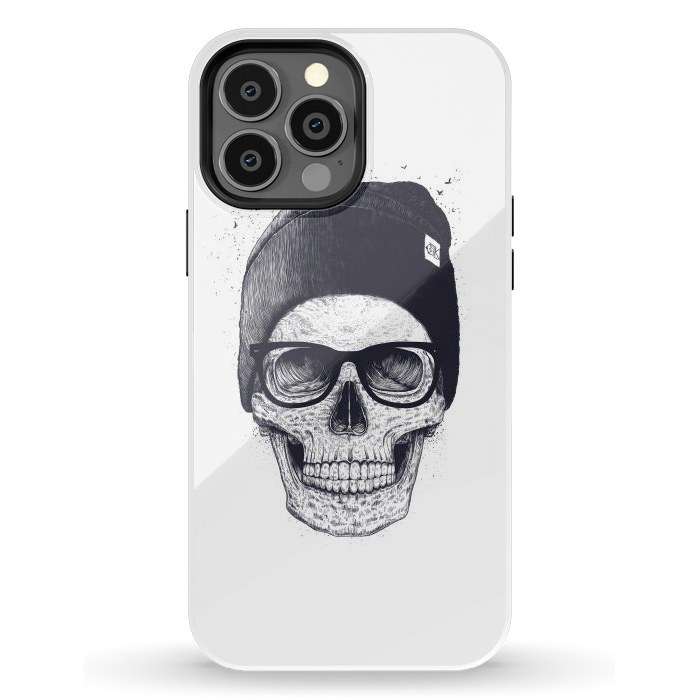 iPhone 13 Pro Max StrongFit Black skull in hat by kodamorkovkart