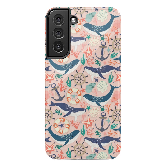 Galaxy S22 plus StrongFit Whale Song on Coral Blush by Tangerine-Tane