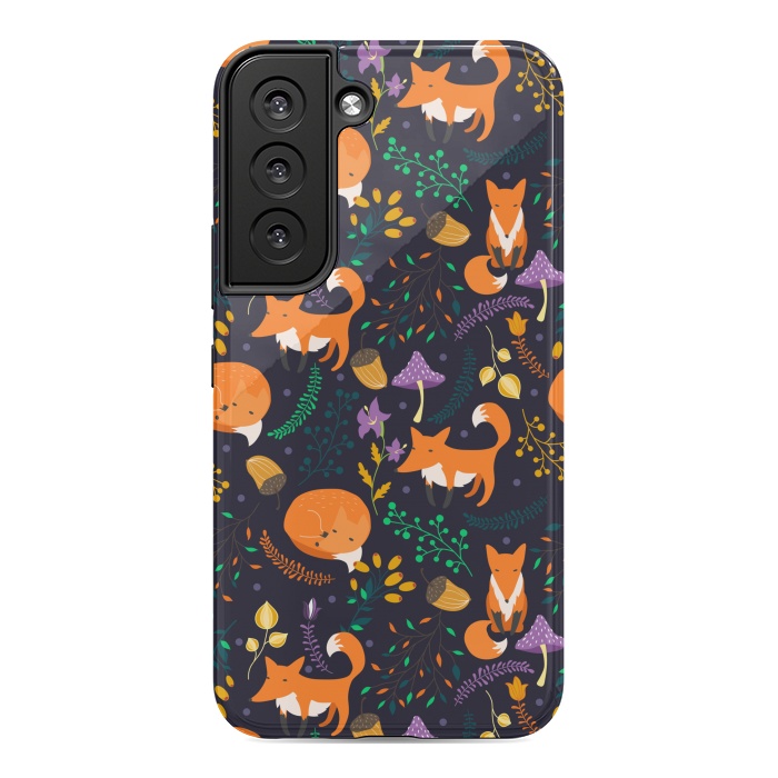 Galaxy S22 StrongFit Cute foxes by Julia Badeeva