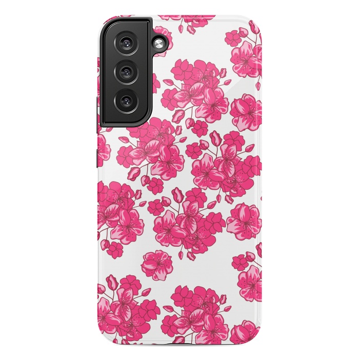 Galaxy S22 plus StrongFit pink floral print 2 by MALLIKA