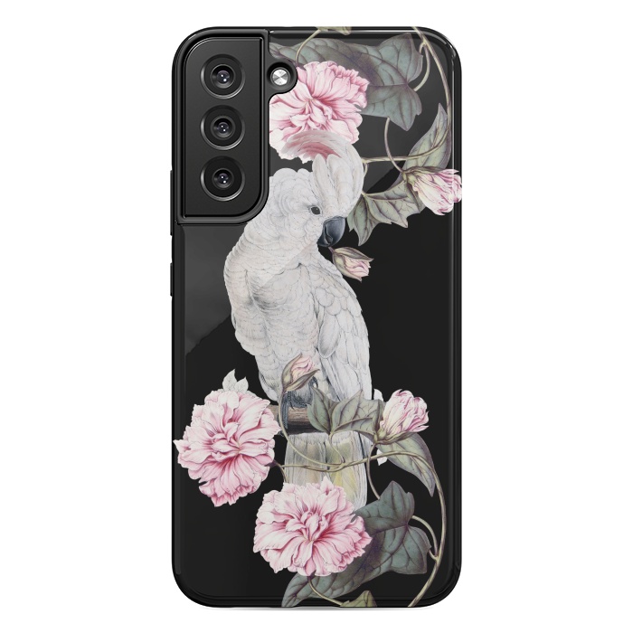 Galaxy S22 plus StrongFit Nostalgic White Cockatoo With Pink Flowers by  Utart