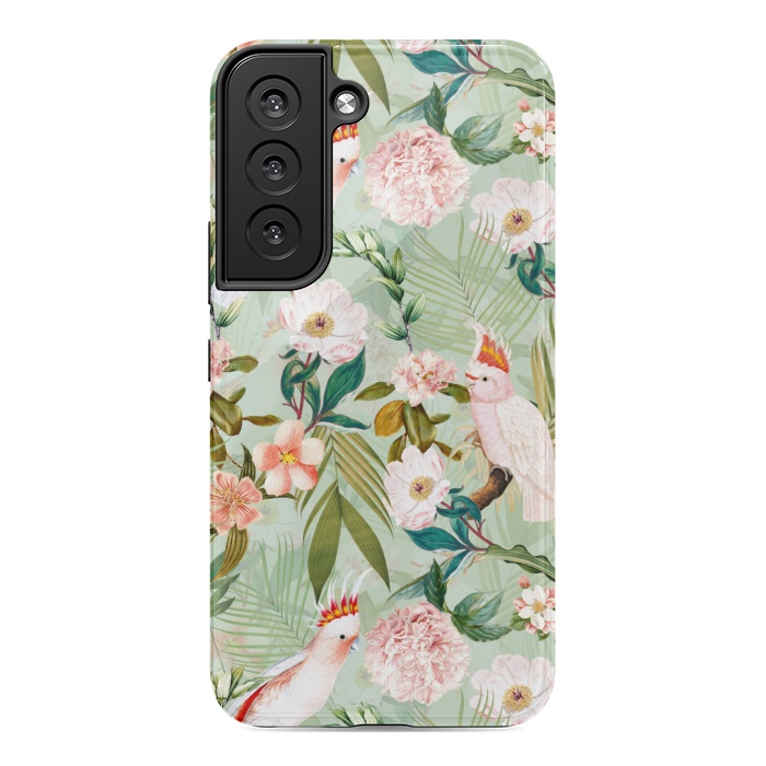 Galaxy S22 StrongFit Vintage Cockatoos Flowers Jungle by  Utart