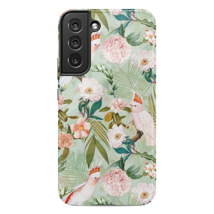 Galaxy S22 plus StrongFit Vintage Cockatoos Flowers Jungle by  Utart