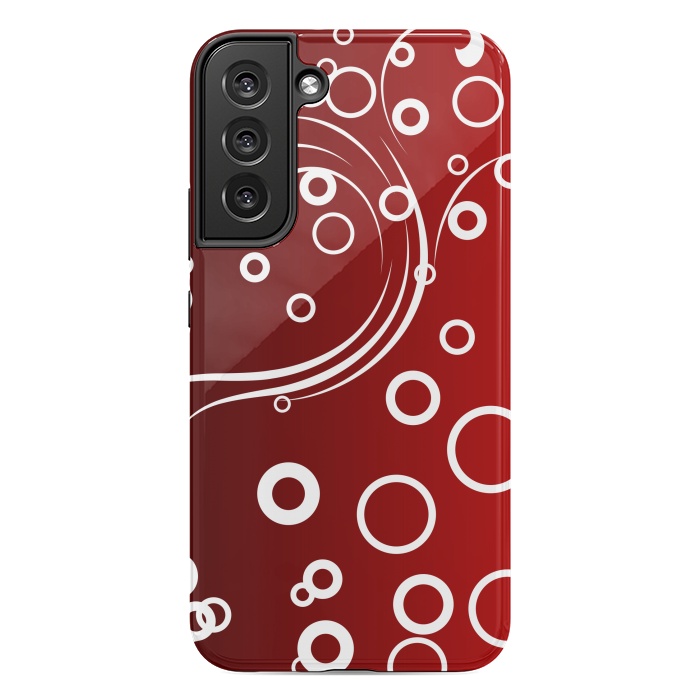 Galaxy S22 plus StrongFit White Abstracts on Red by Texnotropio