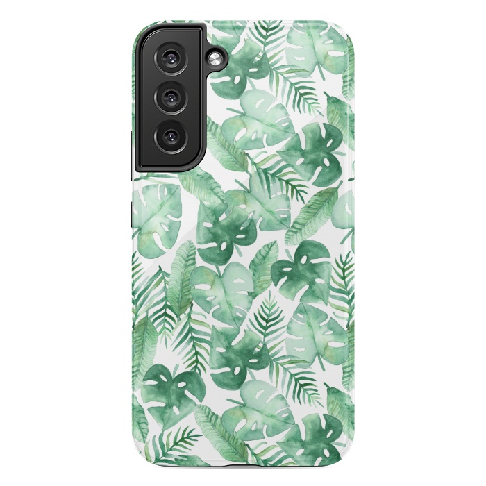 Galaxy S22 plus StrongFit Tropical Jungle on White by Tangerine-Tane
