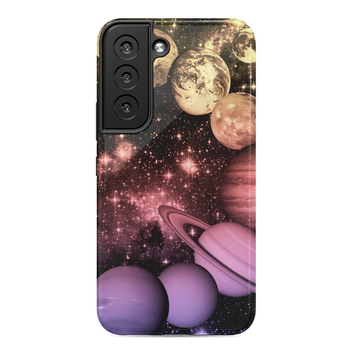 Galaxy S22 StrongFit Pastel gradient Solar System space art by Oana 