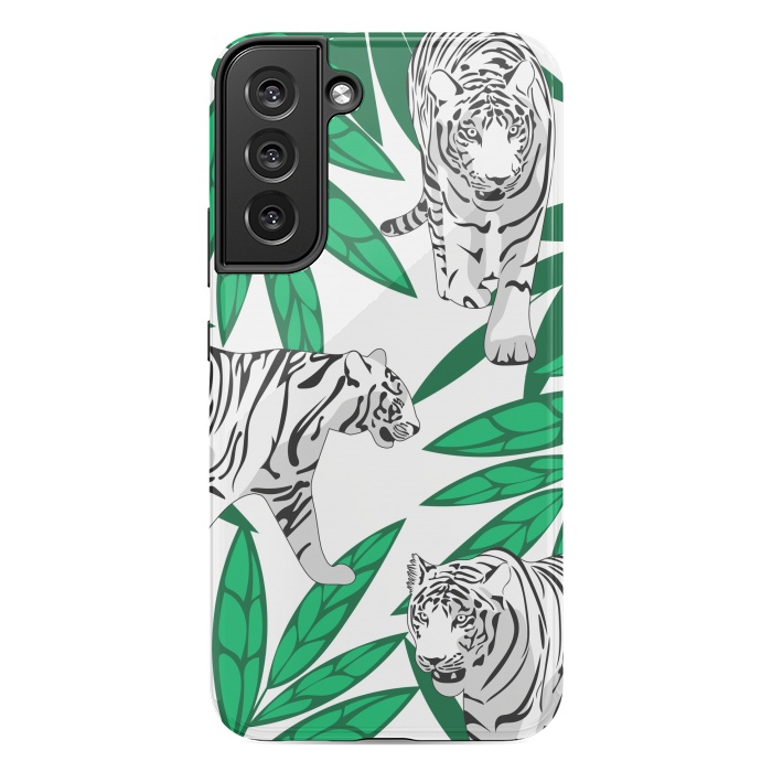 Galaxy S22 plus StrongFit White tigers by Julia Badeeva